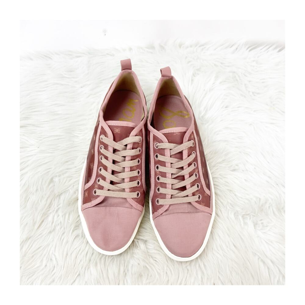 Sam Edelman Edelyn Size 8.5 Pink Women's Low Top Casual Mesh Comfort Sneaker - Picture 9 of 13